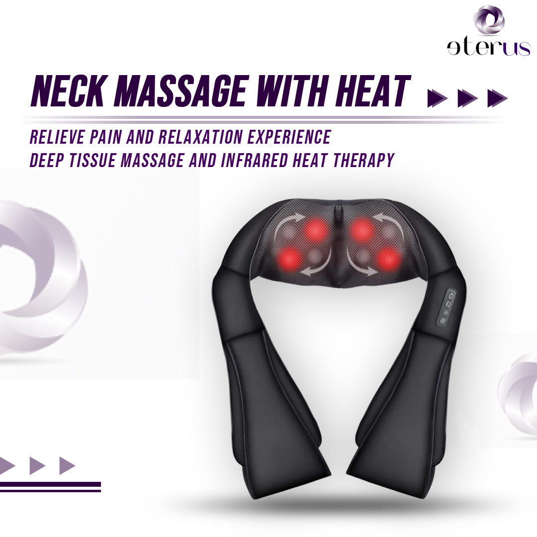Neck and Shoulder Massager Red Light Therapy Heat