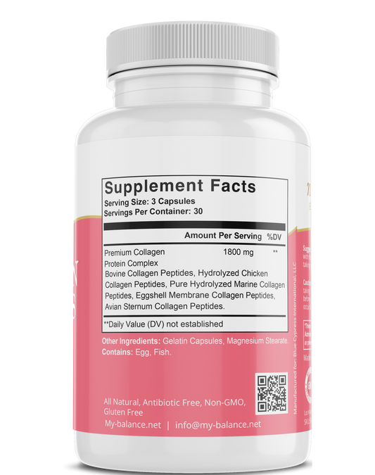 Collagen Peptides Types I, II, III, V, X - Multivitamin