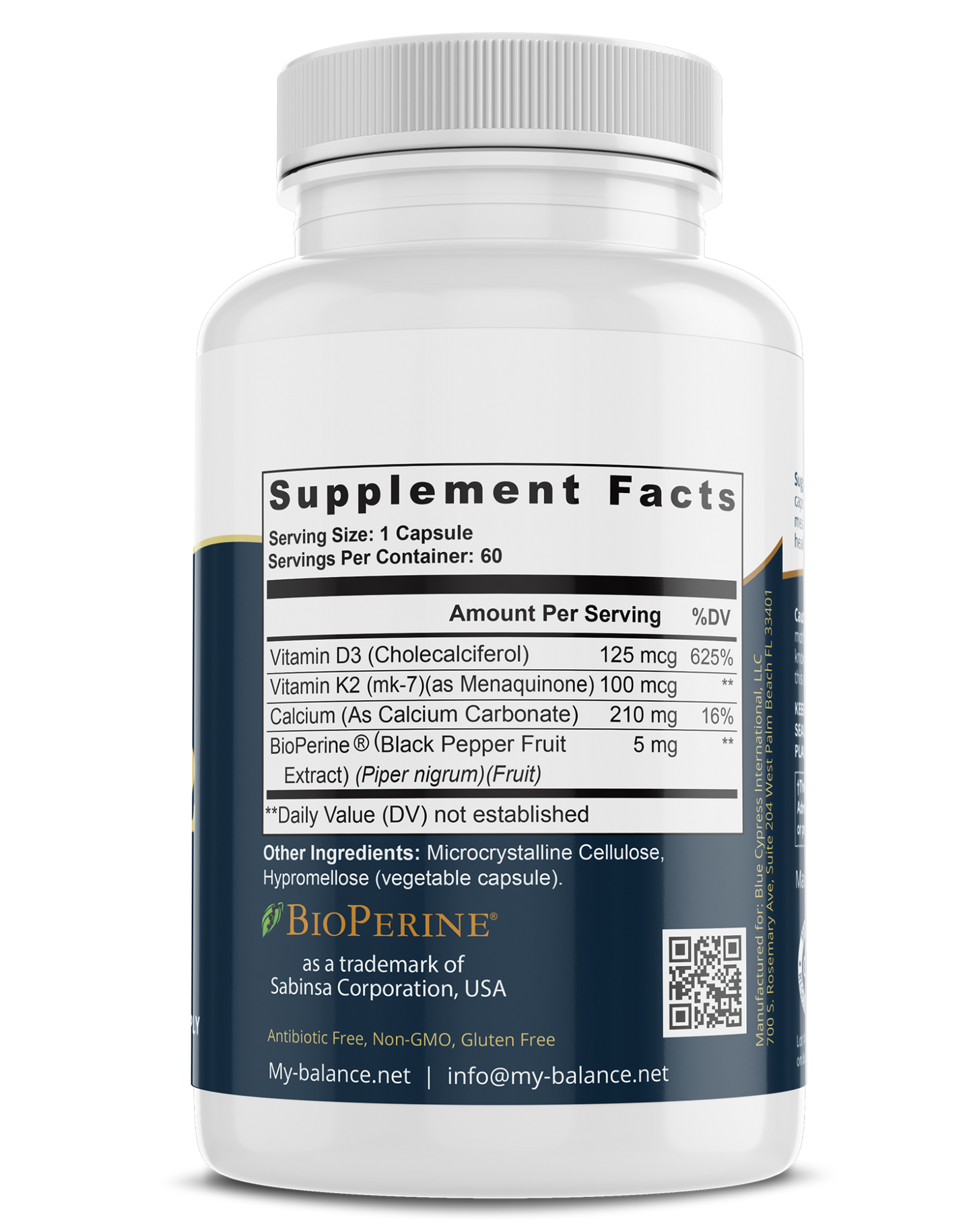Happy Bones - Vitamin D3 + K2 with Bio Perine® - Multivitamin
